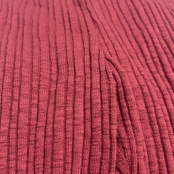 Ribbed Super Flare Bell Bottom Pants Barbie Pink stretch 70s Retro Boho 90s Y2K - Picture 4 of 5